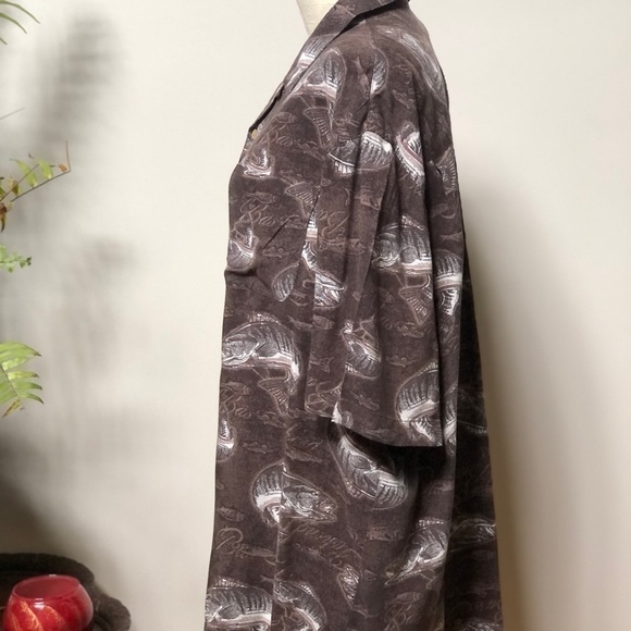 Puritan collared button down shirt with fish large mouth Bass size Large 42 - 44 - Picture 4 of 9